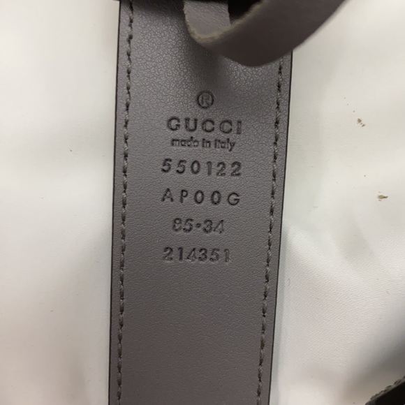 Gucci Leather Belt with Interlocking G Horse-bit Buckle in Taupe Gray - Picture 3 of 7